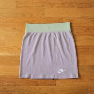 Nike Air Rib Skirt Womens Purple Green Ribbed Knit Mini CZ9343-345 Sporty L